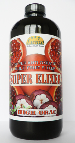 Luvico super elixer met mangosteen xathones vele bessen aloe vera ertc